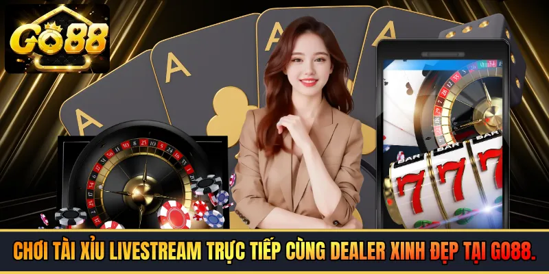 Chơi Tài Xỉu Livestream trực tiếp cùng Dealer xinh đẹp tại GO88